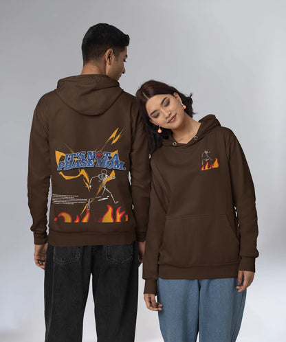 Brown Unisex Printed Hoodie