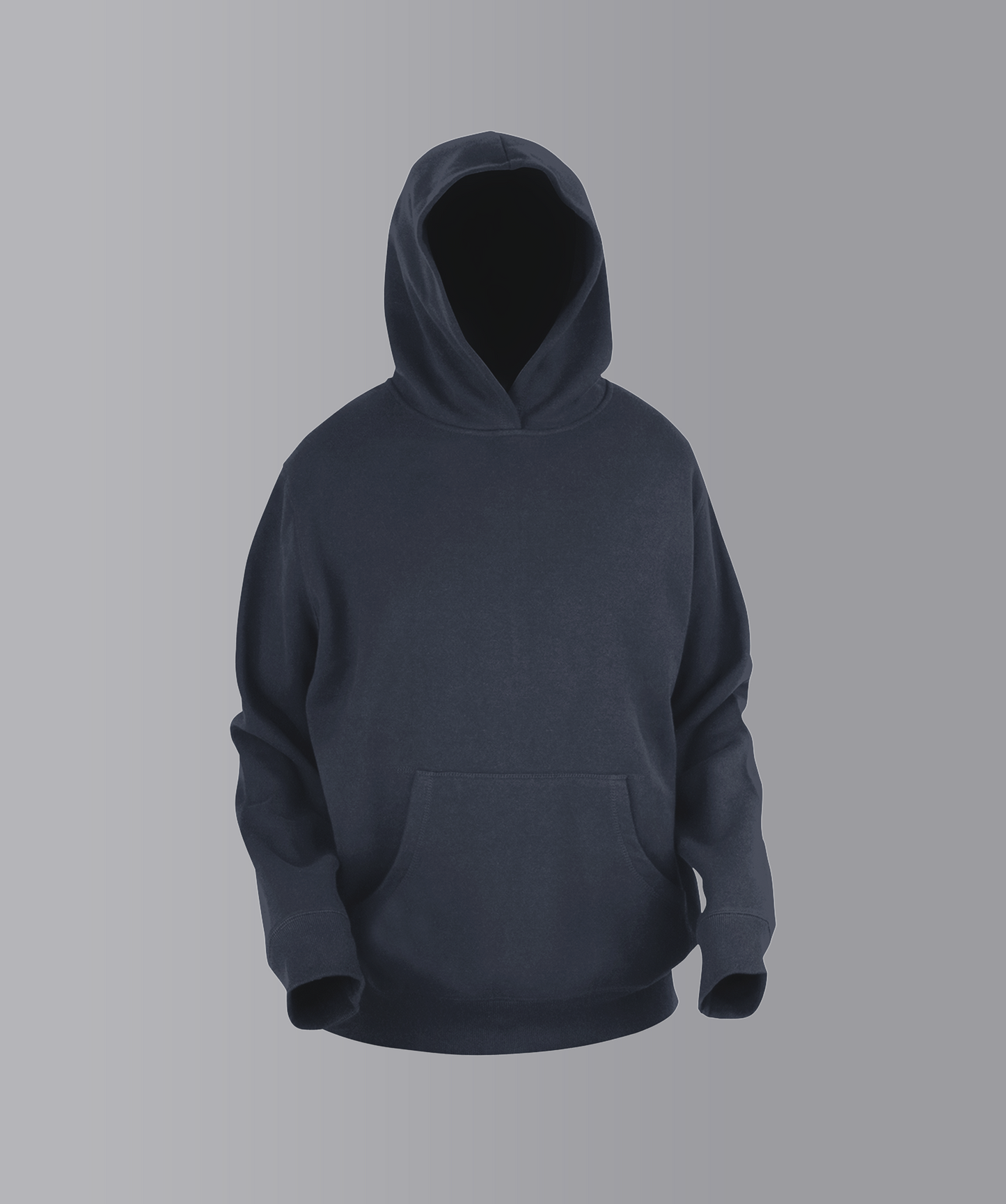 Navy Blue Unisex Plain Hoodie