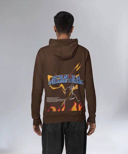 Brown Unisex Printed Hoodie