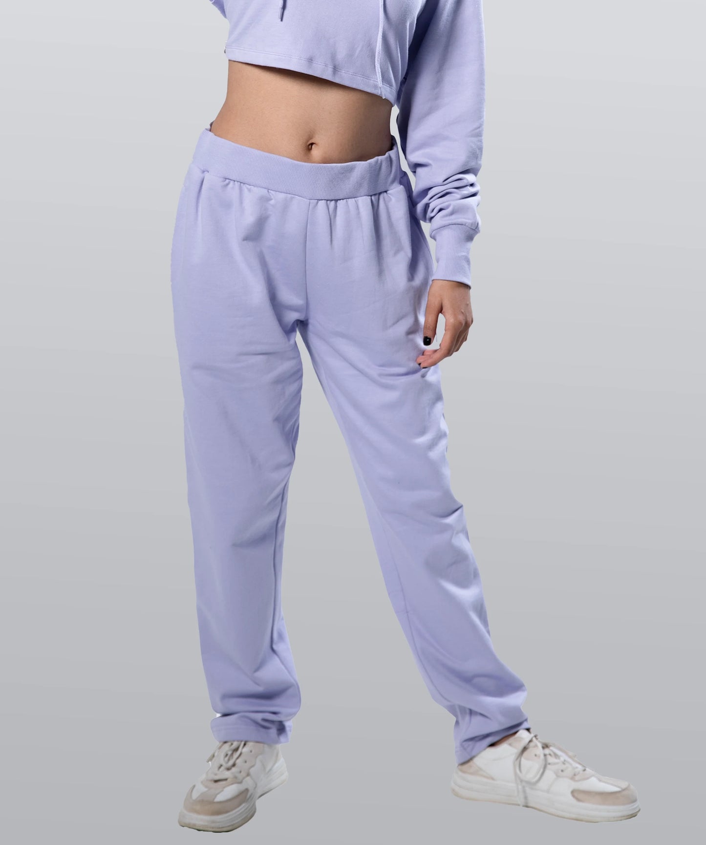 Lavender Cropped Hoodie