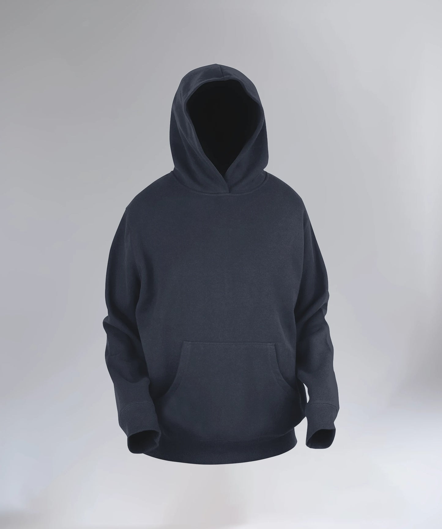 Navy Blue Unisex Plain Hoodie