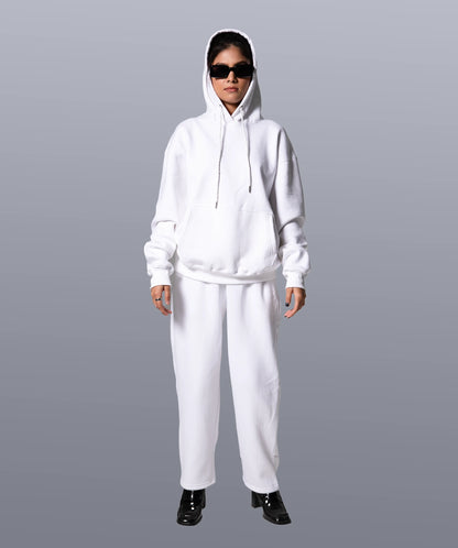 White Unisex Plain Hoodie