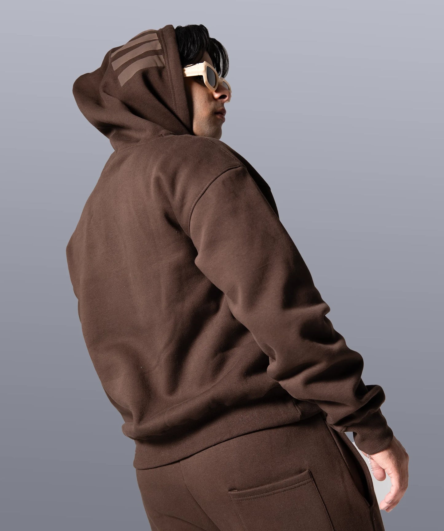 Brown Unisex Plain Hoodie