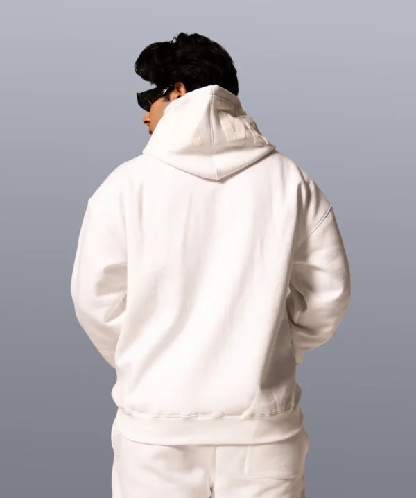 White Unisex Plain Hoodie