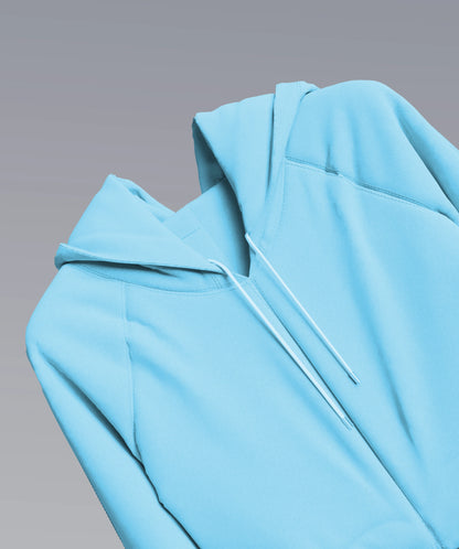 Sky Blue Cropped Hoodie