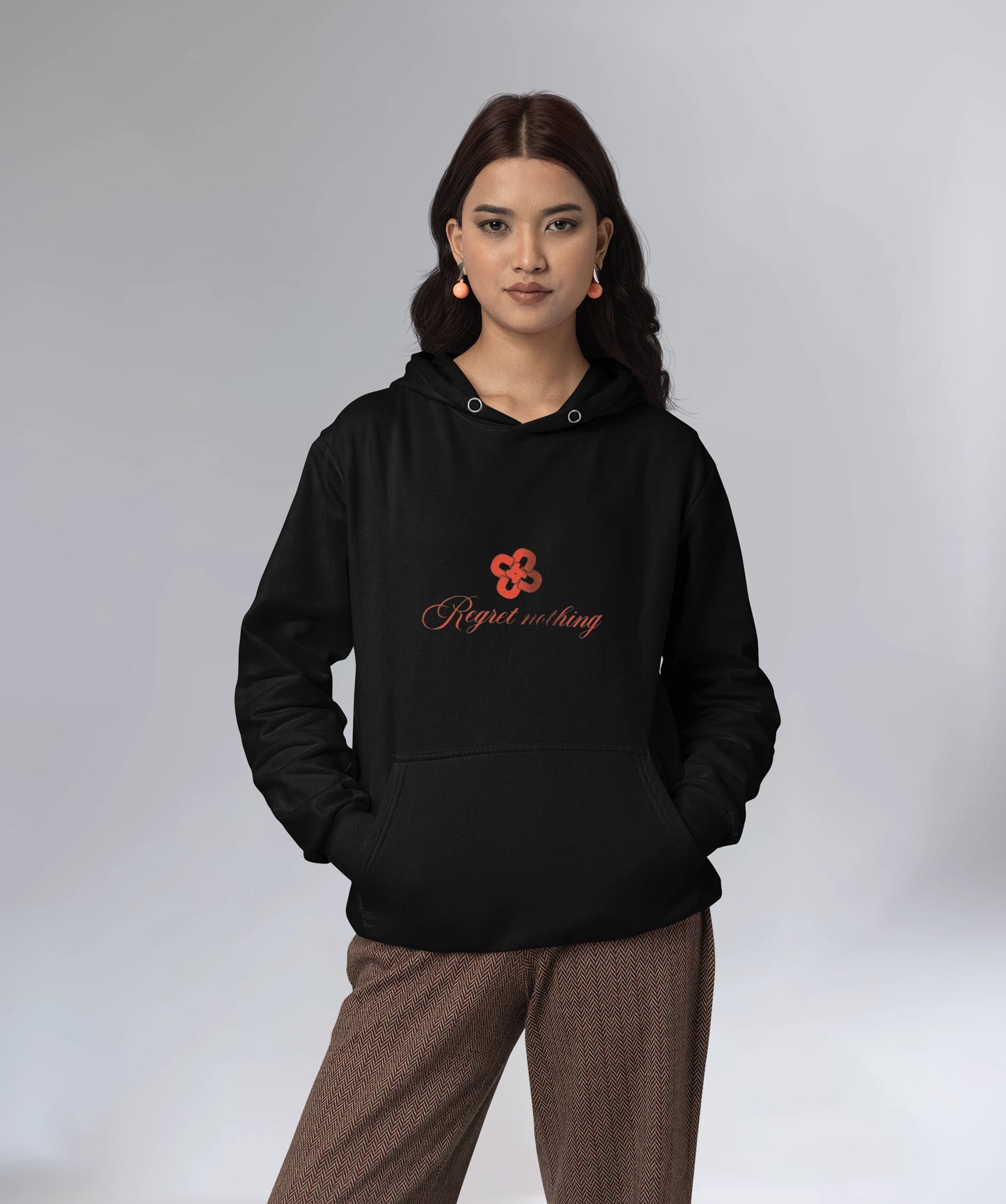 Black Unisex Printed Hoodie