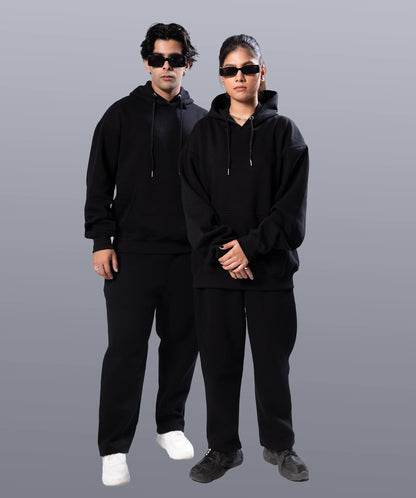 Black Unisex Winter Co-ordset